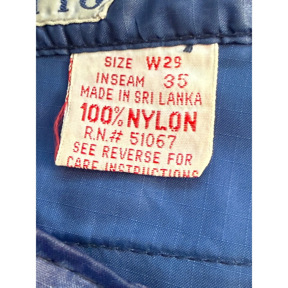 RIGOLLETTO Blue Nylon Cargo Pants Zipper Pockets Lightweight 29x35 (Act 28x34.5) - Picture 6 of 14